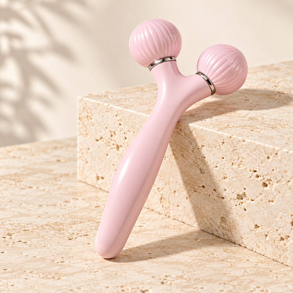 Dual-Ball Facial Roller – Pink
